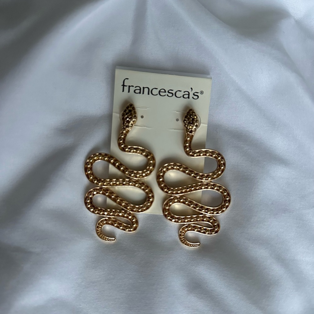 Francesca’s Gold Snake Earrings